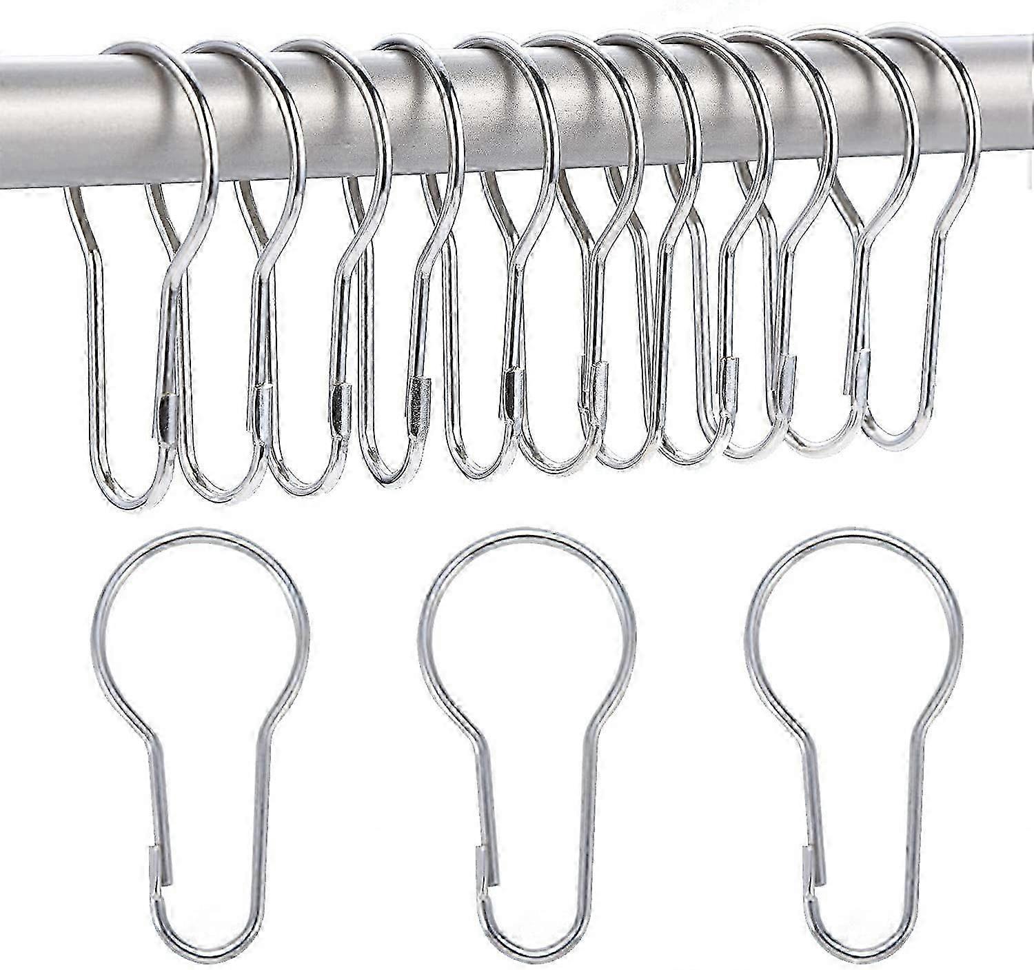 40 Pack Shower Curtain Rings Hanging Hooks for Sorting and Organization