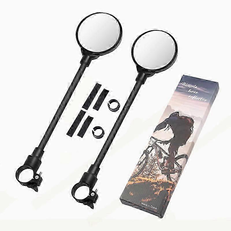 1 Pair of Bicycle Mirrors Bicycle Mirrors Handlebar Safety Mirrors, HD Convex Adjustable 360 Degrees Bicycle Mirrors Scooter Mirrors