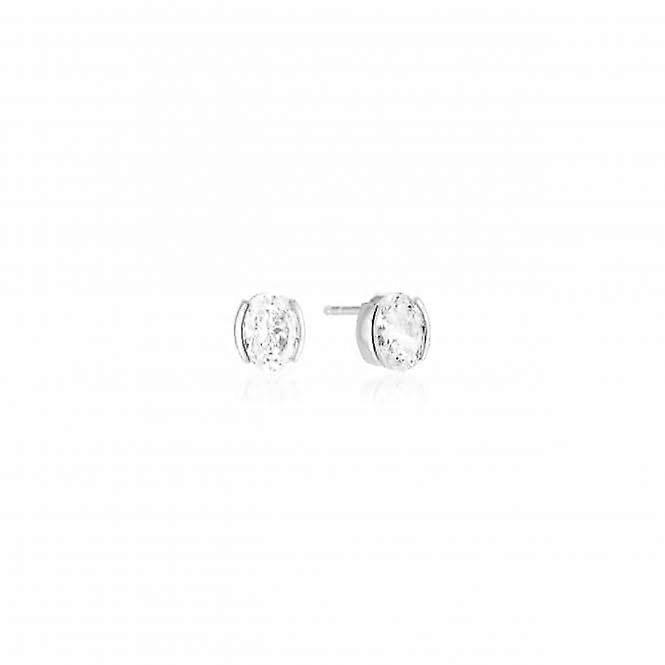 White Zirconia Ellisse Carezza Earrings SJ-E2350-CZ