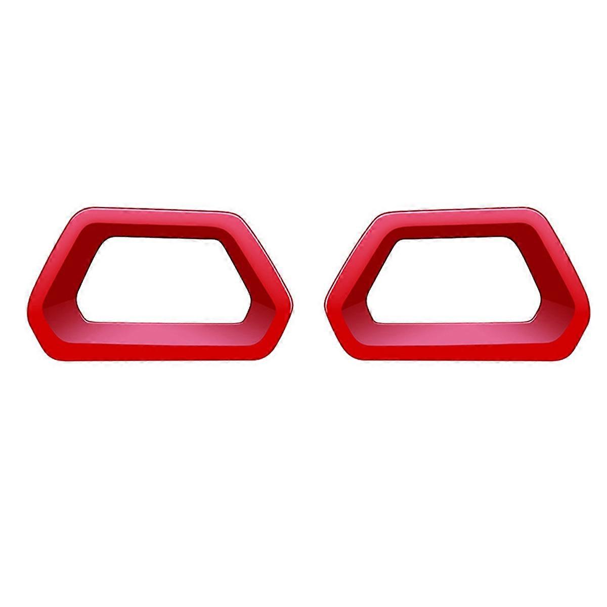 Car Front Fog Lamp Frame Fog Light Eyebrow Trim Sticker for 2025,Red
