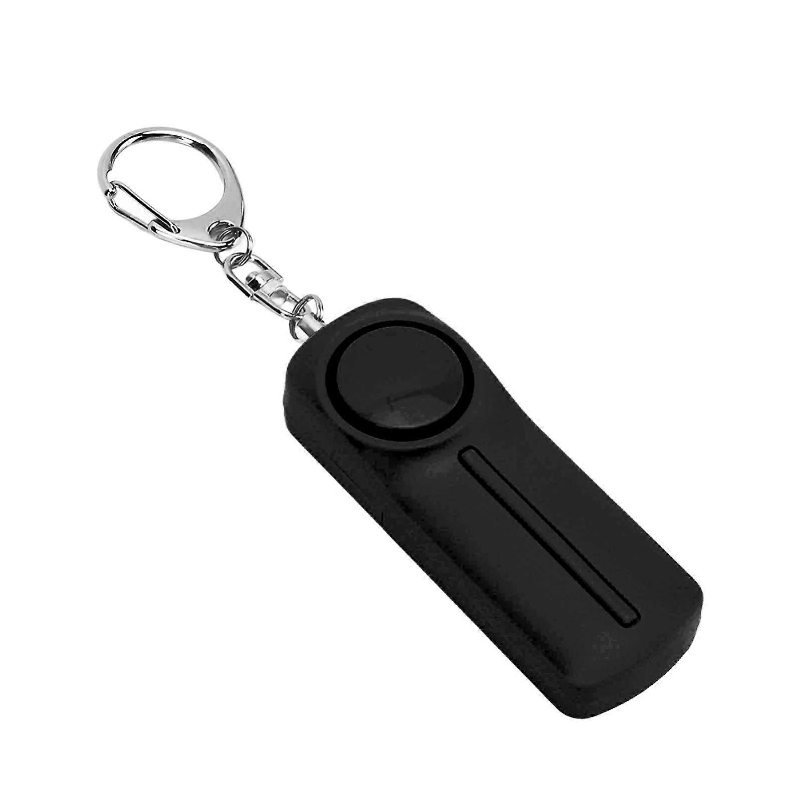 Mini Personal Alarm Keychain with 130dB Loud Siren Safety Self Protection Device Emergency Alert for Elderly Woman Black