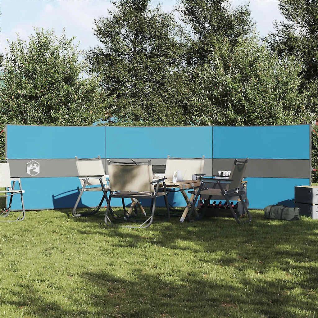 Camping Windscreen Blue 490x123 cm Waterproof