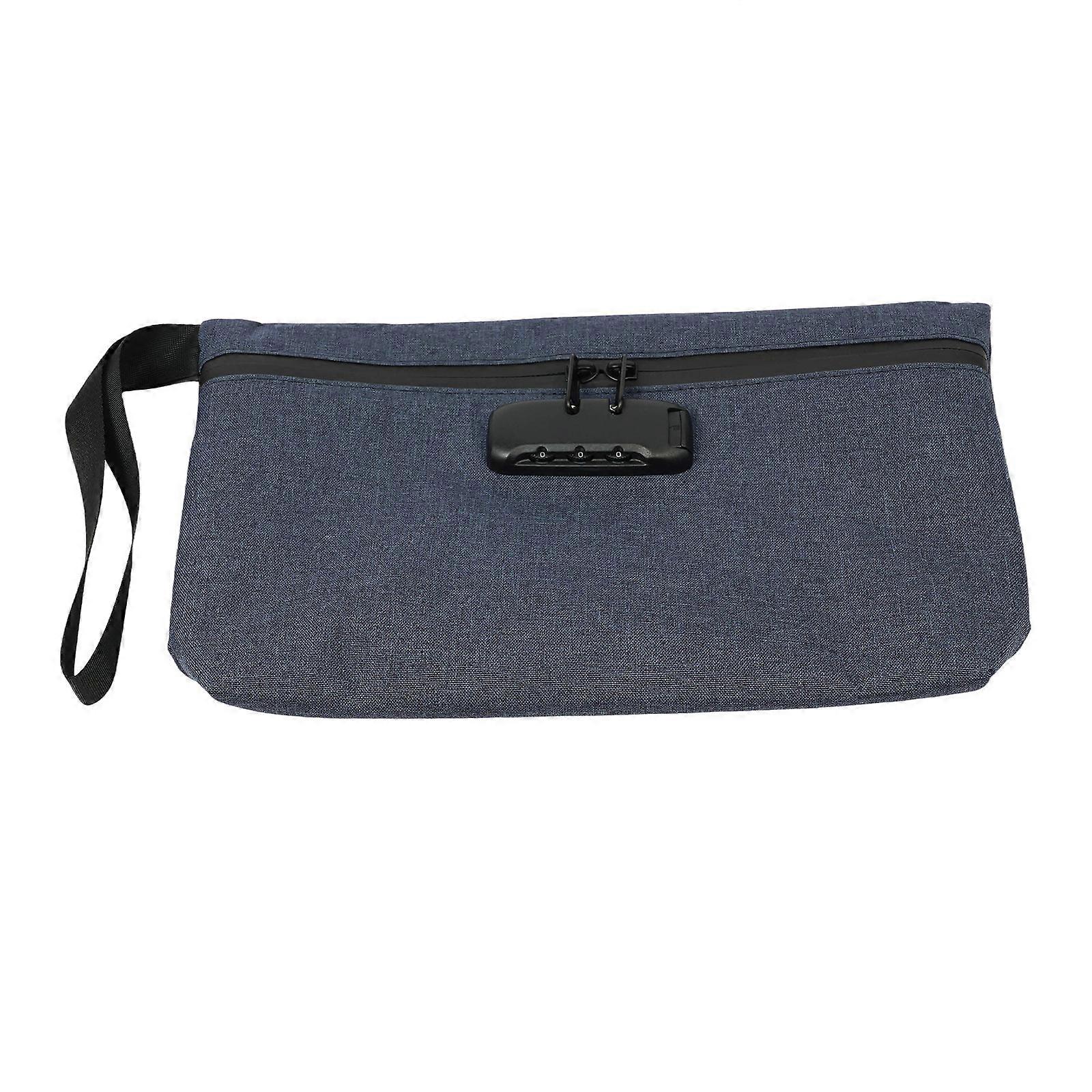 Smell Proof Travel Organizer, Anti-Odor Bag with Secure Combination Lock and Mesh Pocket for Small Accessories, Portable and Convenient