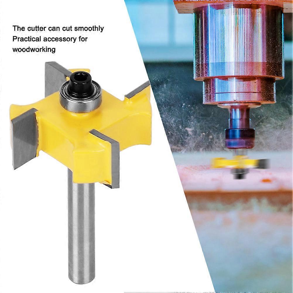 4-Blade Cemented Carbide T Slot Router Bit 6x1/2 Woodworking Tool