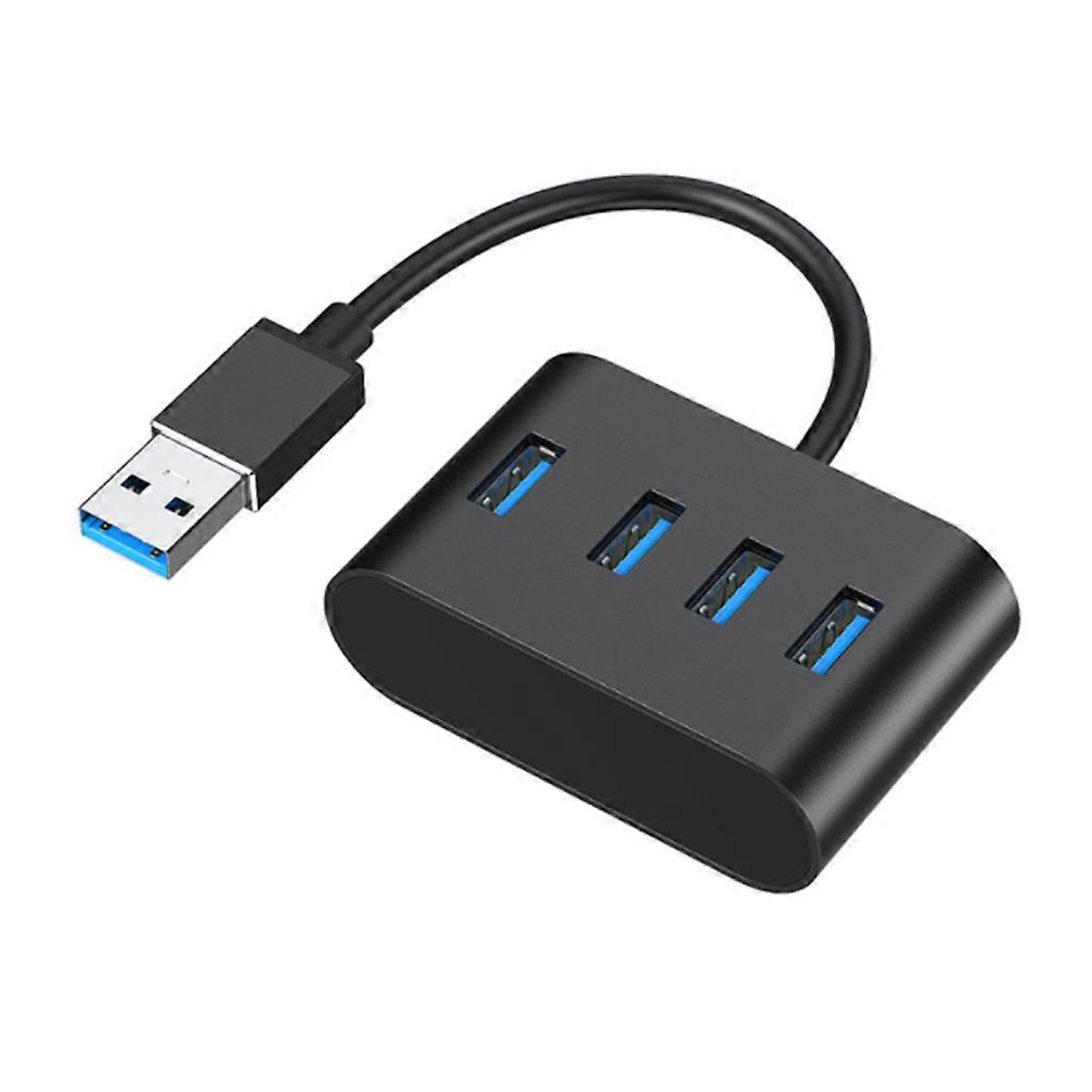 USB 3.0 Hub Multi USB Splitter 4 Portas Expansor Múltiplo 2.0 Sem Necessidade de Driver Plug and for Play para PC para Windows, para Preto