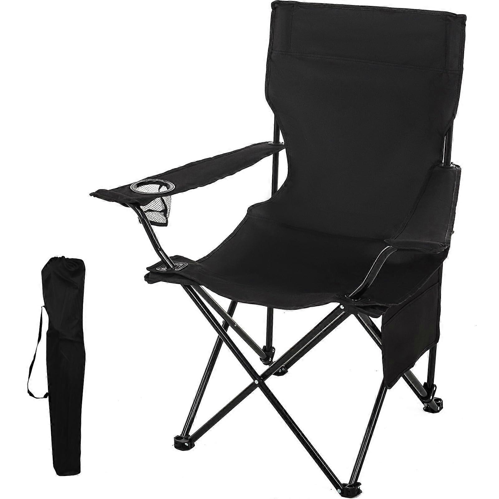Large portable camp chair does not require portable tallation