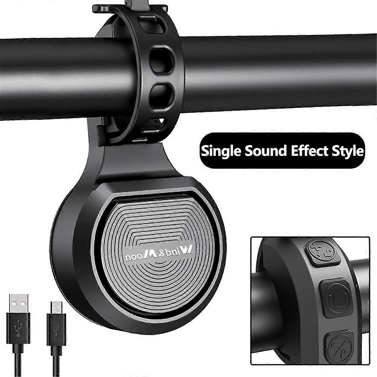 Wind Moon Bicycle Bell Waterproof Horn Bells Portable USB A