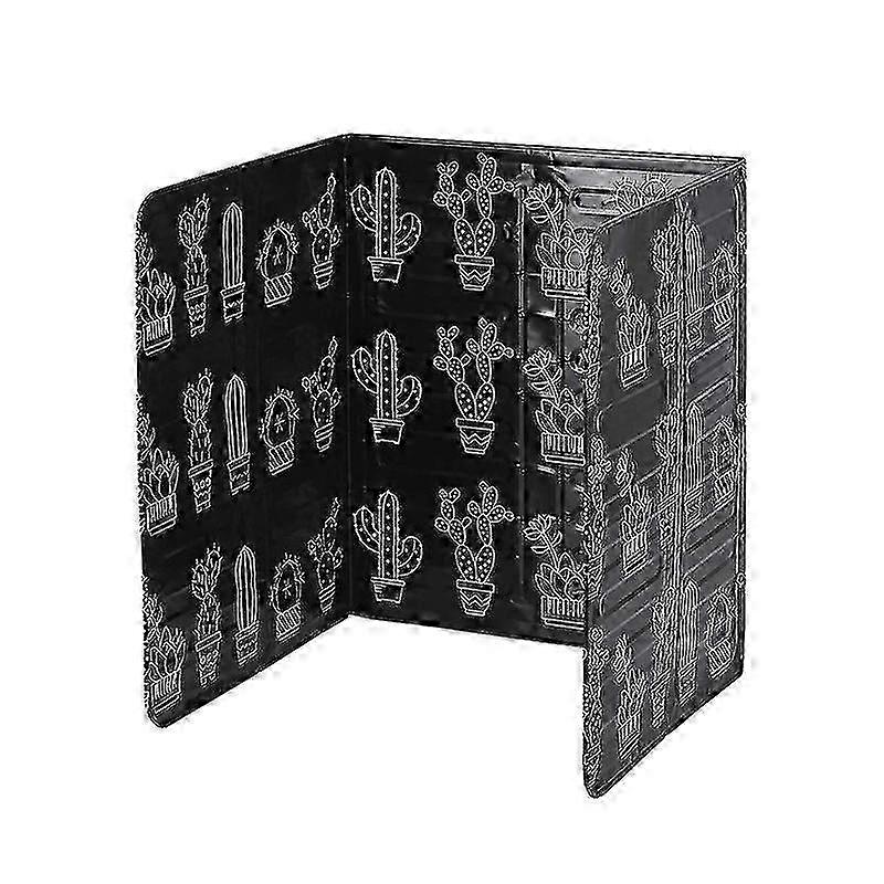 Foldable Splash Guard for Hob - Oil Splash-Proof Cooking Baffle (Black)