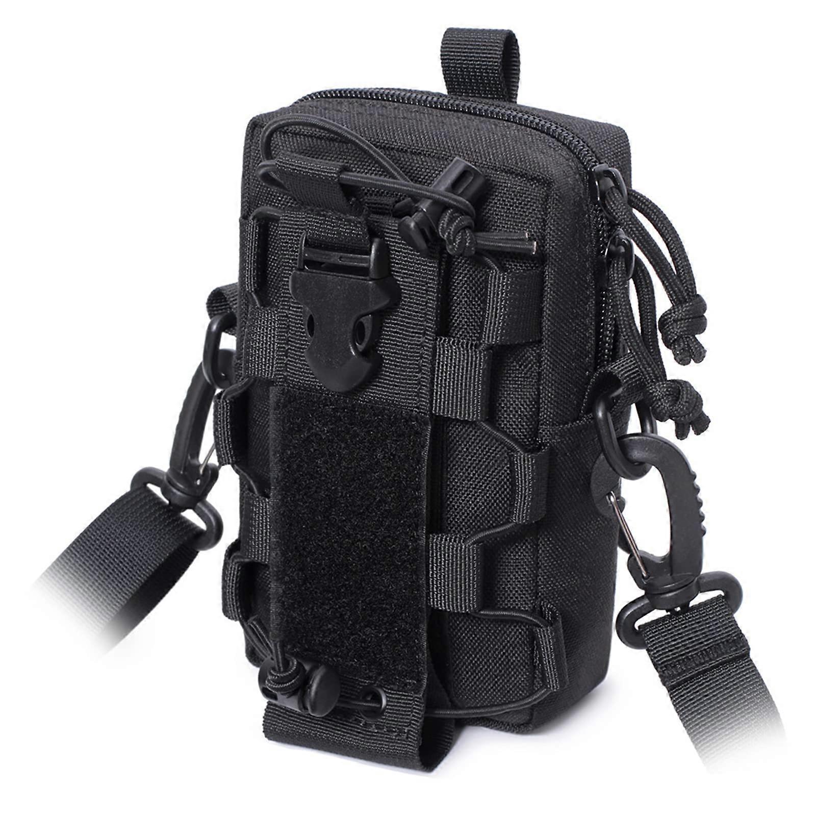 Tactical EDC Pouch with Molle System, Utility Gadget Organizer for Phone and Water Bottle, Durable Nylon Fabric