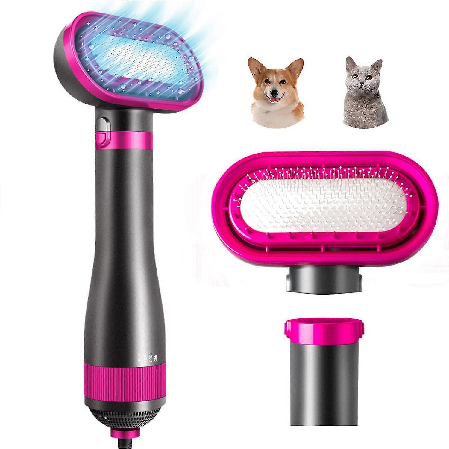 Dog Hair Dryer And Comb, 360-Degree Air Circulation, 3-Speed Temperature Settings, For Small/Medium Dogs And Cats