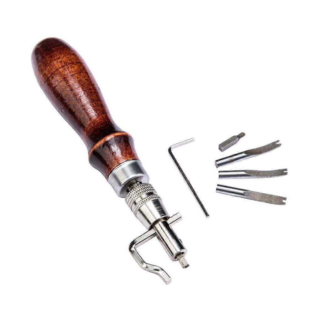 7pcs Leather Craft Stitching Groover Skiving Edger Beveler Leather Working Tools Kit