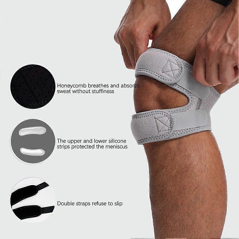 Knee Brace with Patellar-Tendon Support and Side Stabilizers - Decompression Strap for Pain Relief and Enhanced Knee Stability