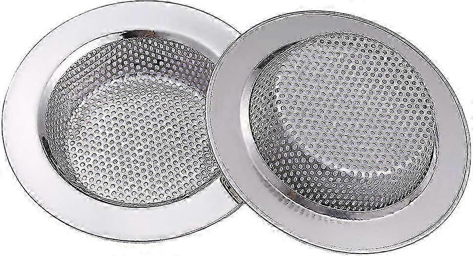 2 Stück Küchenspülsieb, Edelstahl-Spülbeckensieb, Metall-Badewannensiebfilter für Badezimmerküche, 11,3 cm Durchmesser