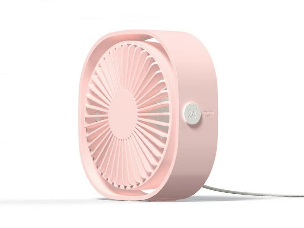 Personal USB Desk Fan Small, 3-Speed, Quiet Operation, Pink, Compact Desktop Table Fan