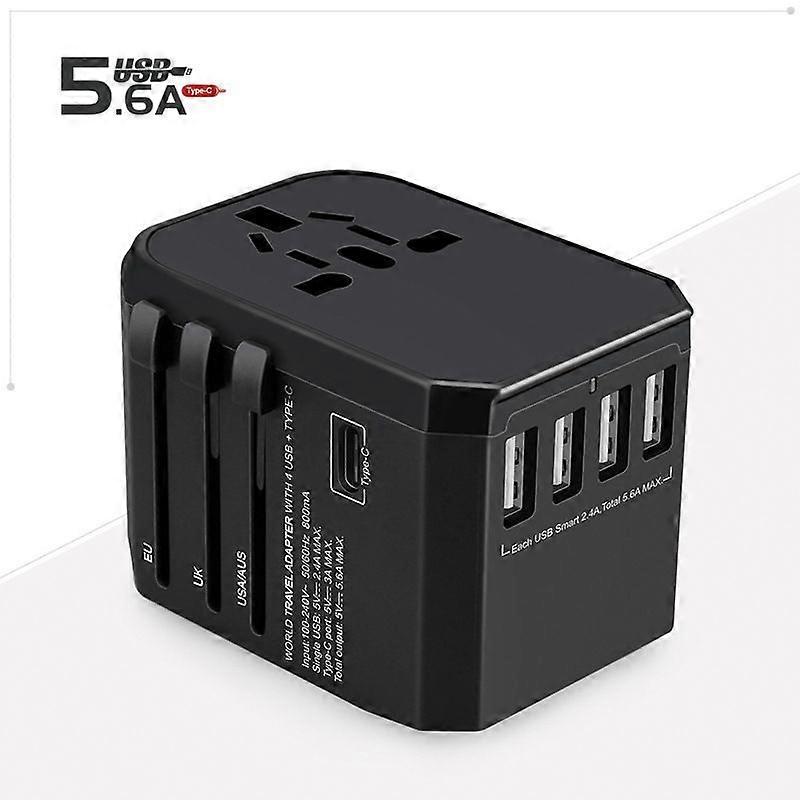 Multifunctional International power supply Plug Adapter black