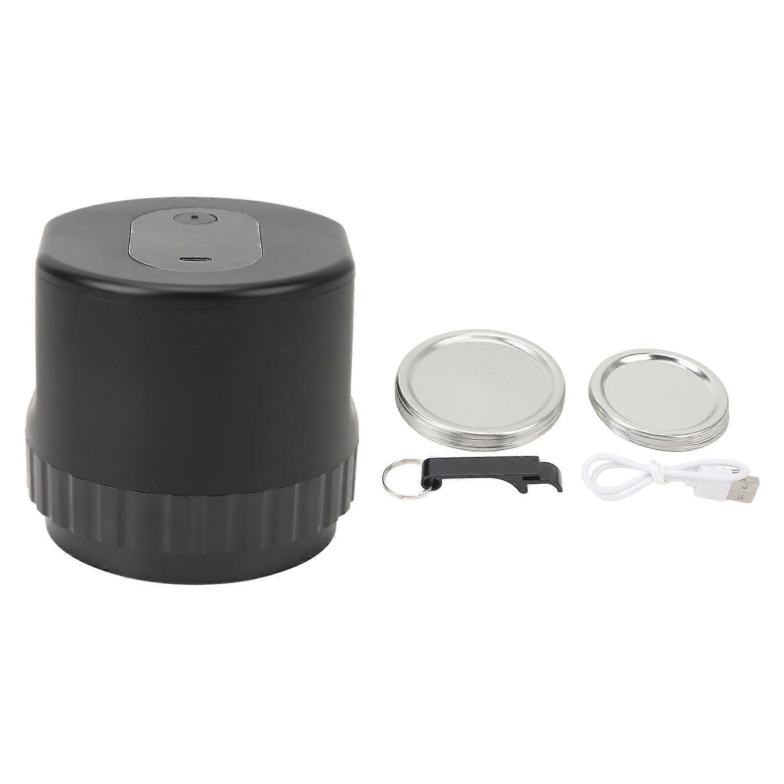 Electric Mason Jar Vacuum Sealer Vacuum Sealing Machine with Regular Wide Mouth Mason Jars Lids Black