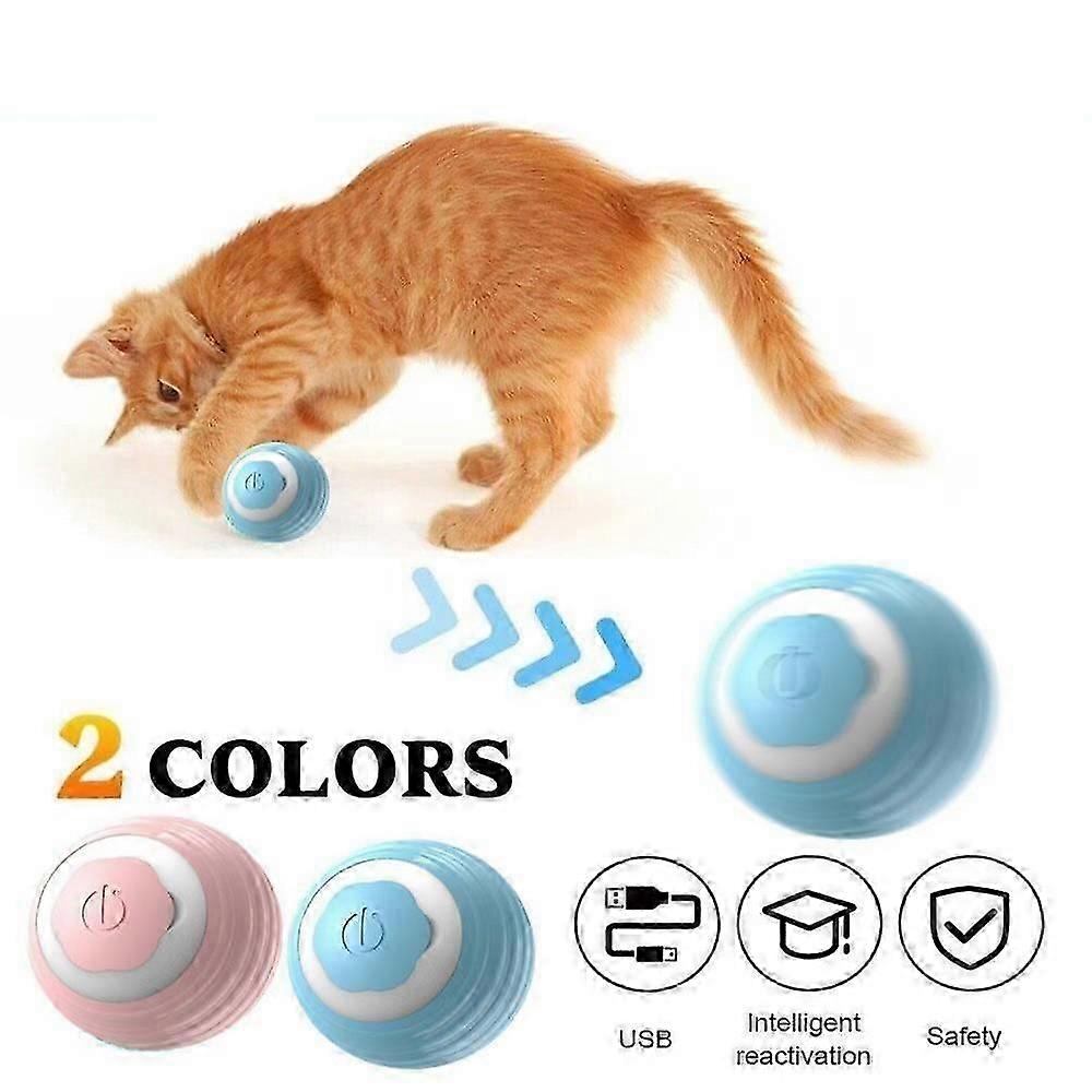 Smart Interactive Cat Toy Automatic Rolling Ball Electric Cat Kitten Training Ball Toys