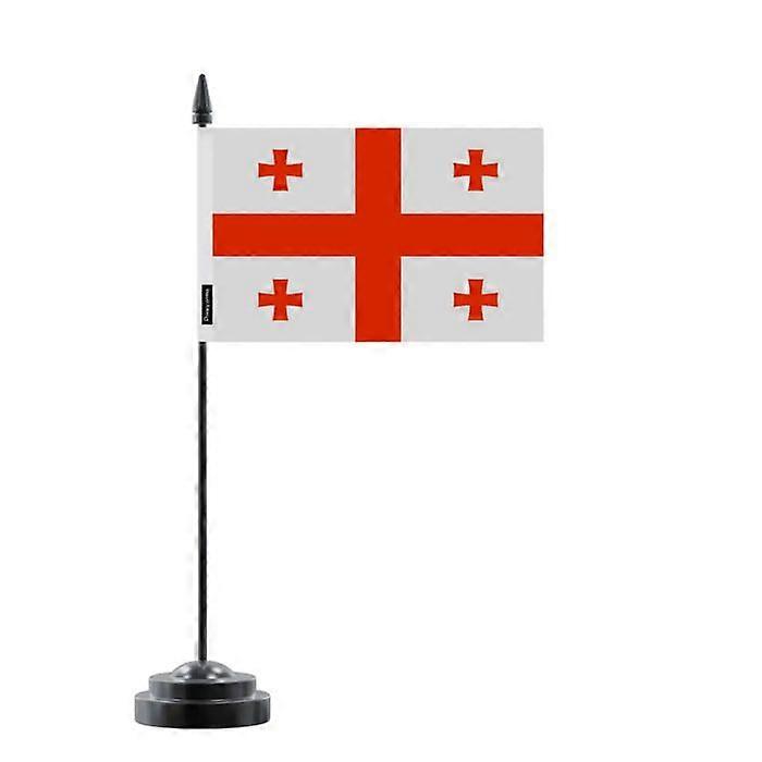 Table Flag - Multicolor - Georgia - 14 x 21 cm - Plastic Pole - Double-Sided Print