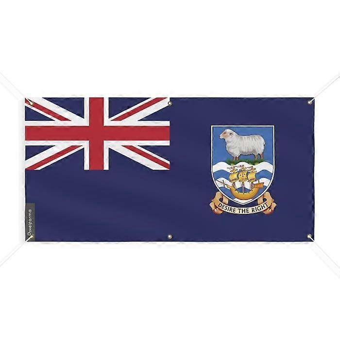 Falkland Islands Flag Banner 6 Grommets 160x320cm Polyester