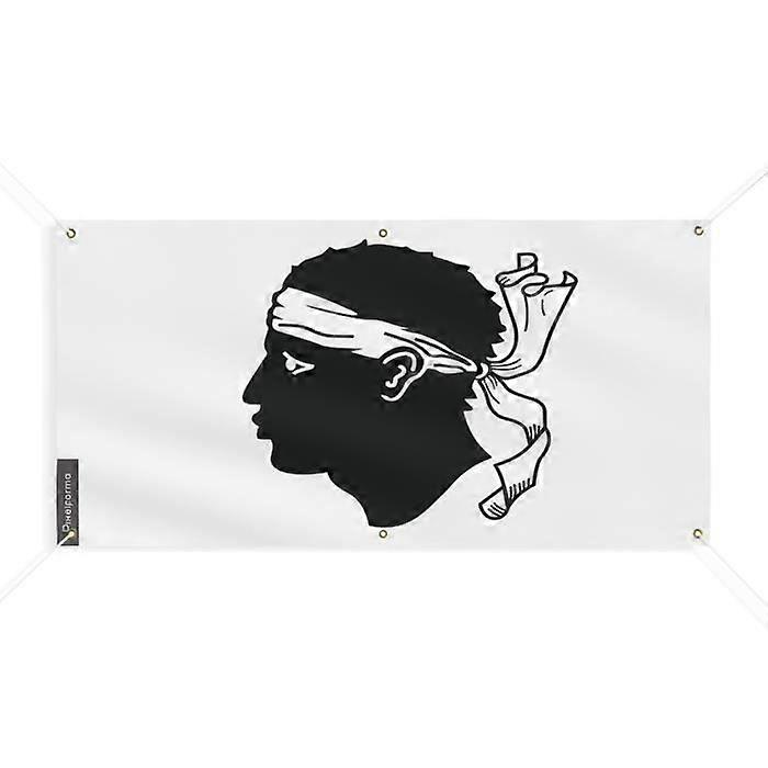 Corsica Flag Banner 6 Grommets 40x80cm in polyester