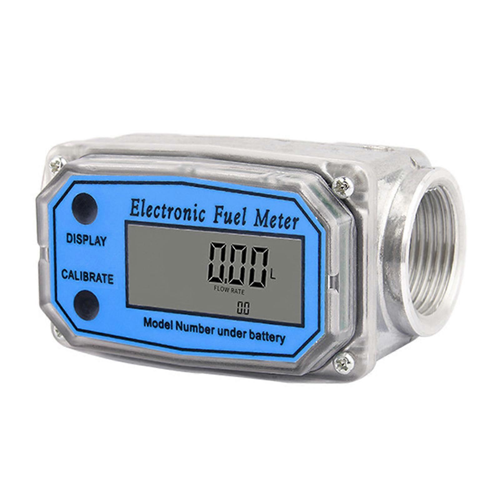 Upgraded Fuel Meter Digital Fuel Meter Water Flow Meter Mini Digital Flowmeter Fuel Flow Meter Anti-Interference Durable