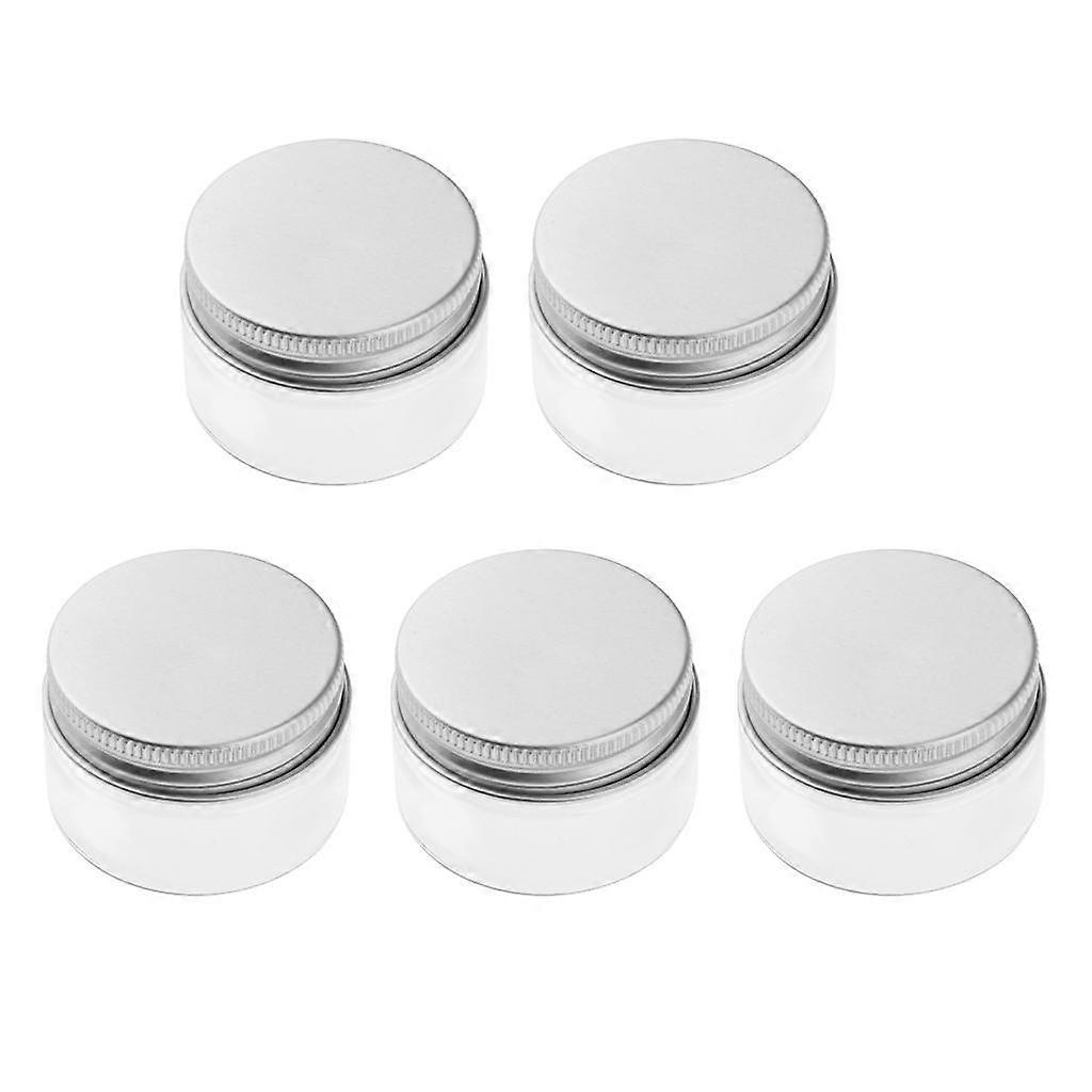 Contenitori di plastica trasparenti con coperchi in metallo argentato PET Food Safe 100ml trasparente