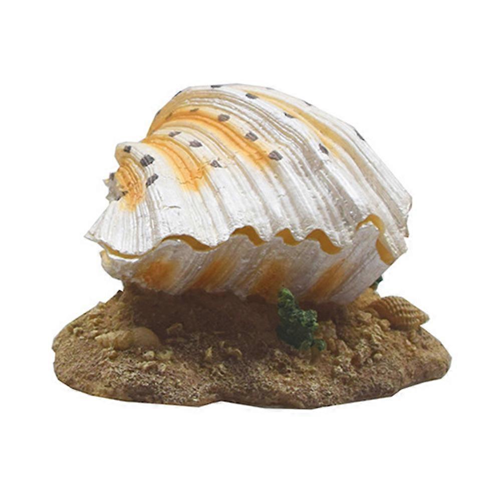 Aquarium Decoration Artificial Shell Resin Aeration for Fish Tank Decor 1 Pc