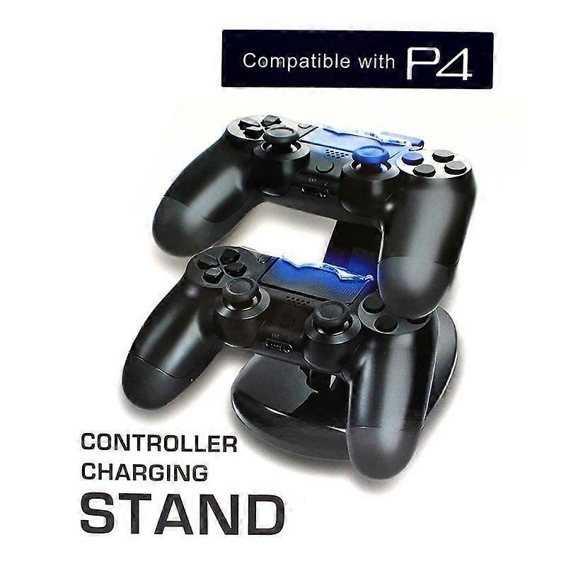 Dual Usb Controller Charger Charging Stand Station Dock For Ps4 Dualshock Led