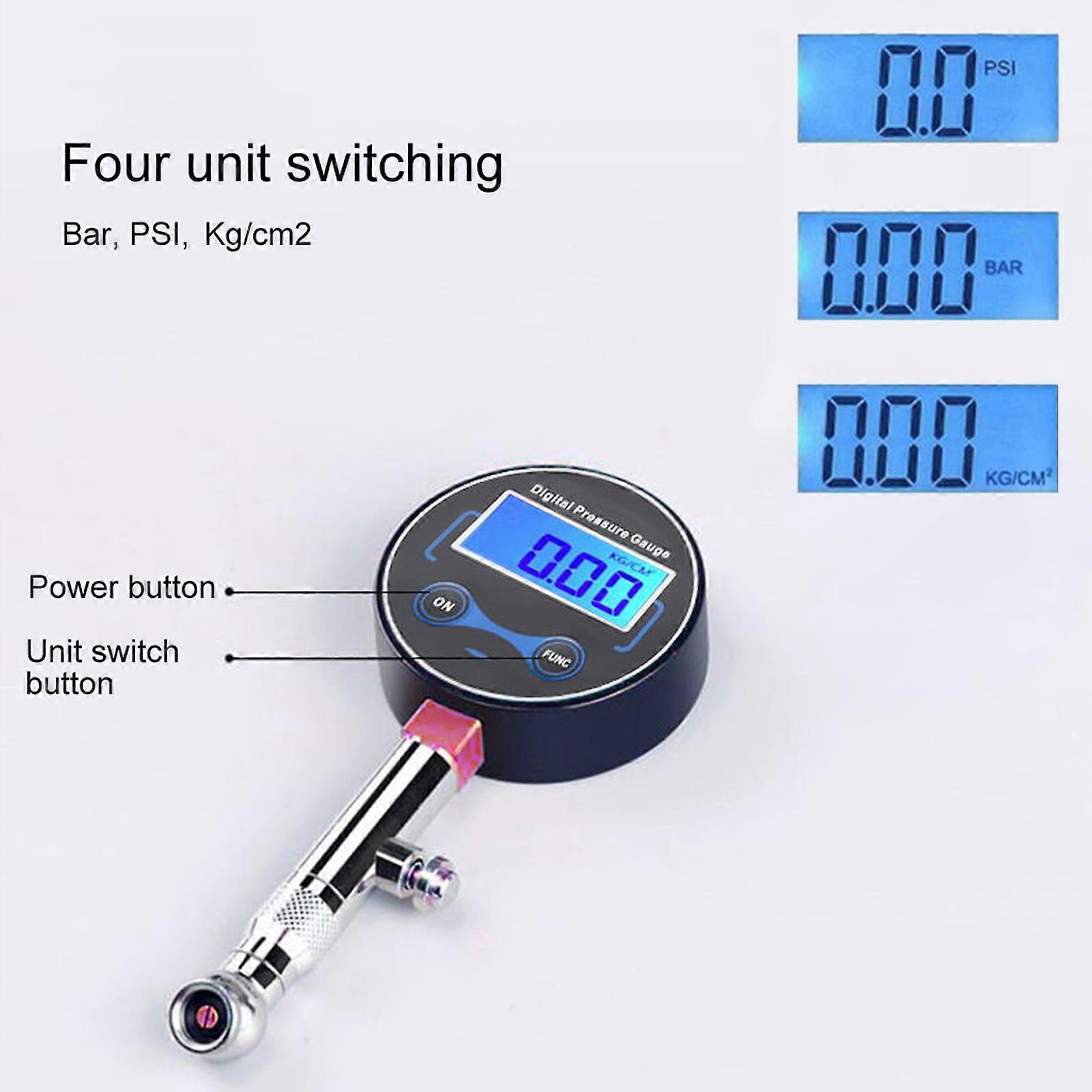 High Accuracy Pressure Gauge Digital Tire Pressure Gauge 0-200PSI Clear LCD Display Suitable for Car Auto Motorcycle