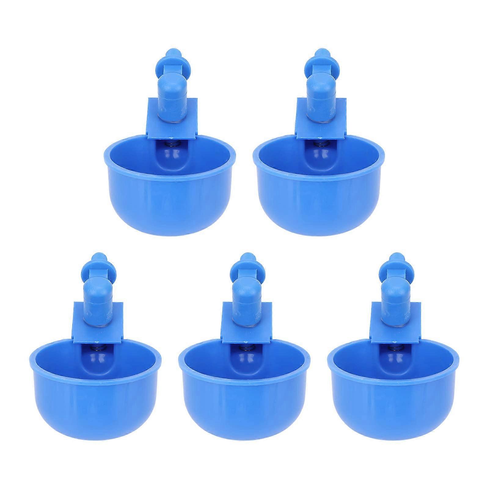 Automatic Chicken Water Cup with 5 PP Plastic Pieces, G1/8 External Thread, Durable Poultry Waterer for Farm Use