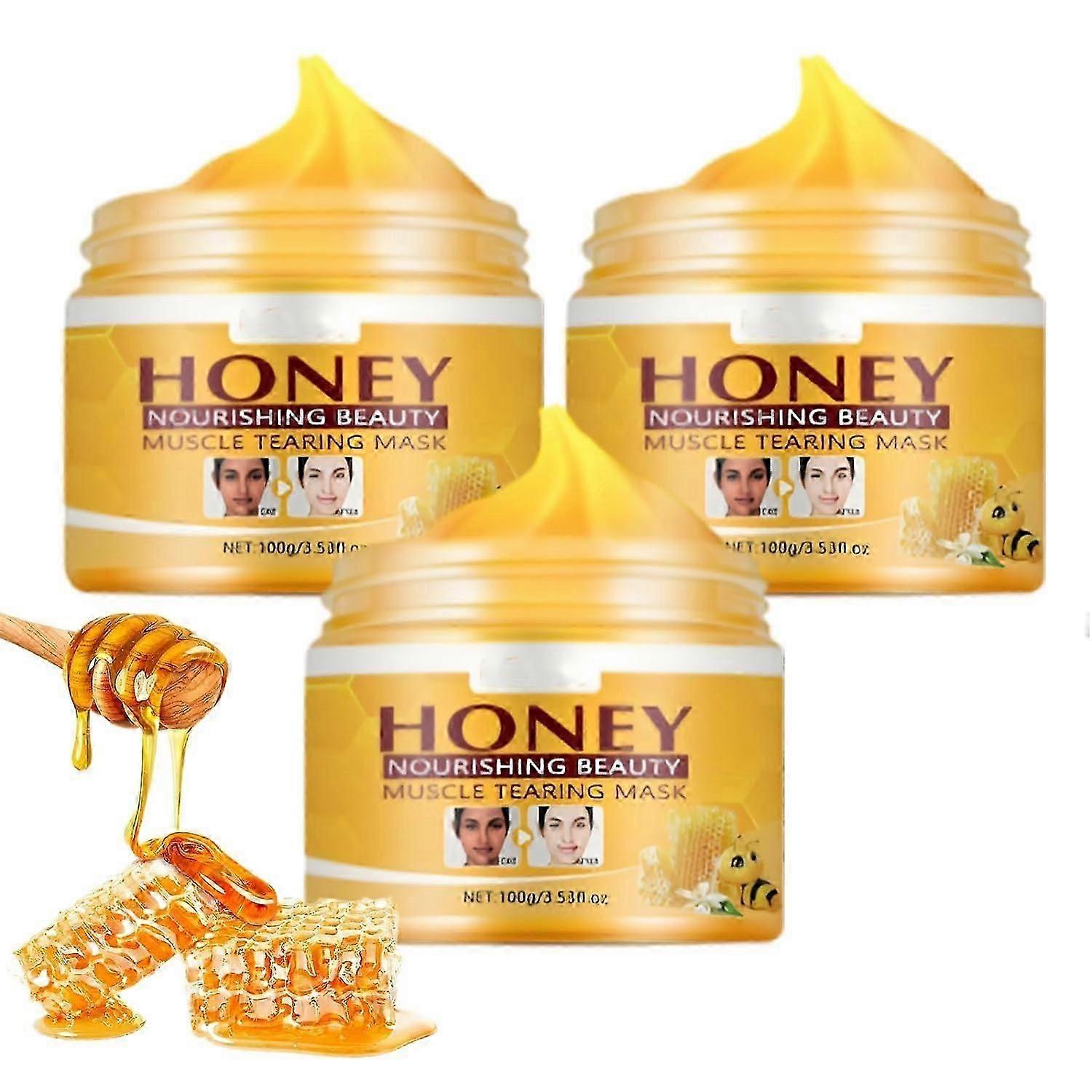 Honey Face Mask, 100g Rejuvenating Honey Tear-Off Mask, Honey Tear Off Mask, Peel Mask, Deeply Cleansing and Moisturising