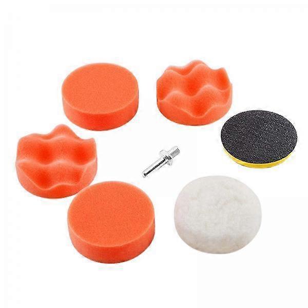 3xPack of 7 Car Buffing Polishing Pad Set Bendable Lightweight Sturdy Washable