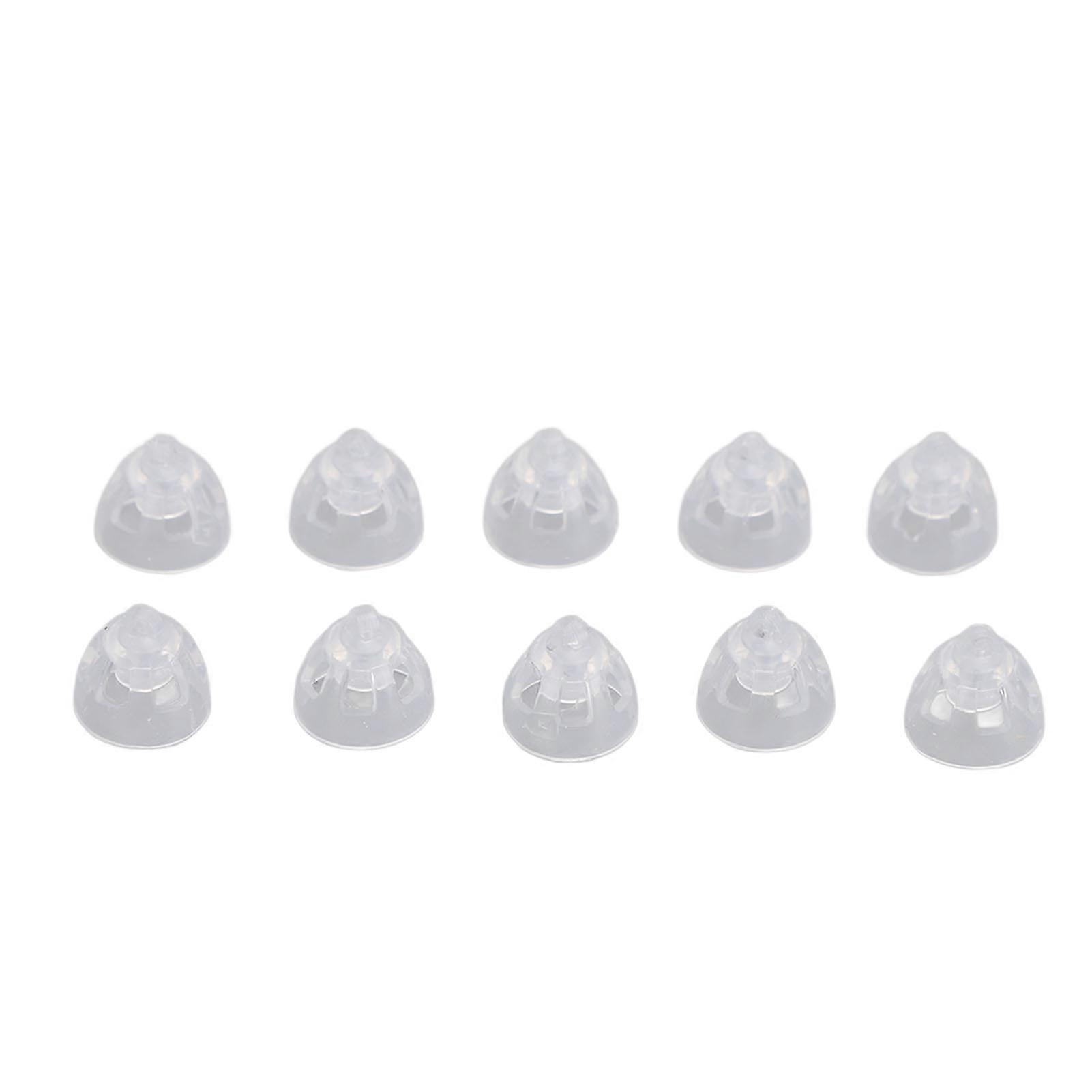 10 Pcs Silicone Earplug Replacement Tips Single Layer Washable Reusable Eartips for Sound Amplifier Size L 10mm