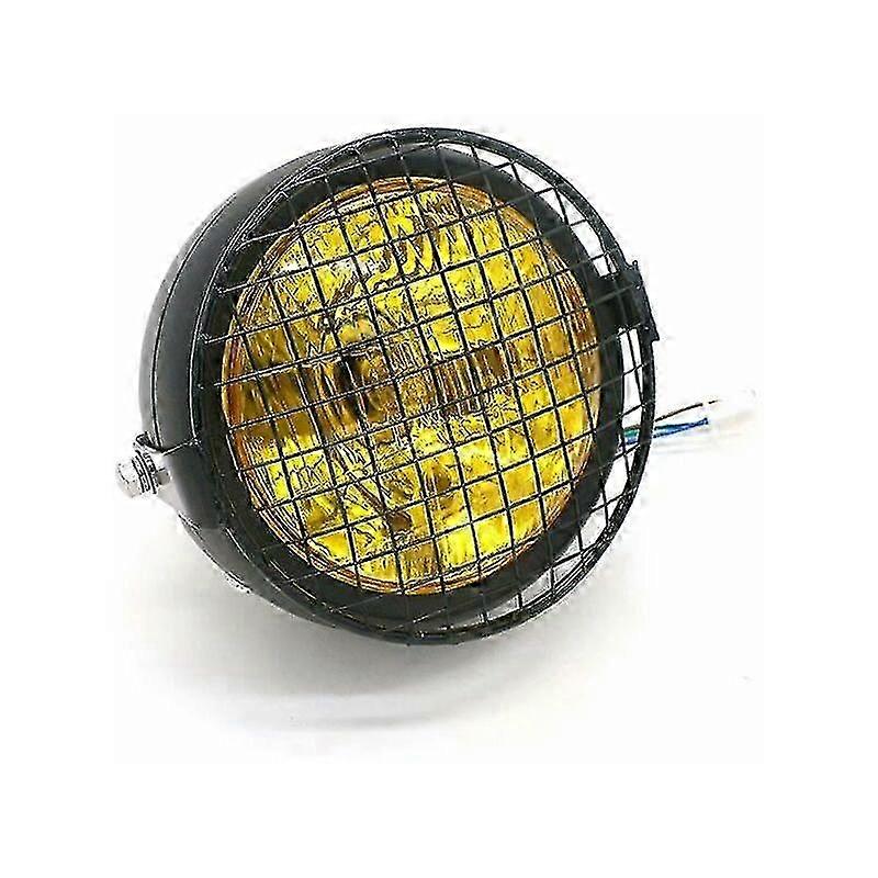 Cg125 Retro Headlight Modified Gn125 Retro Black Shell Round Headlight Motorcycle Accessories