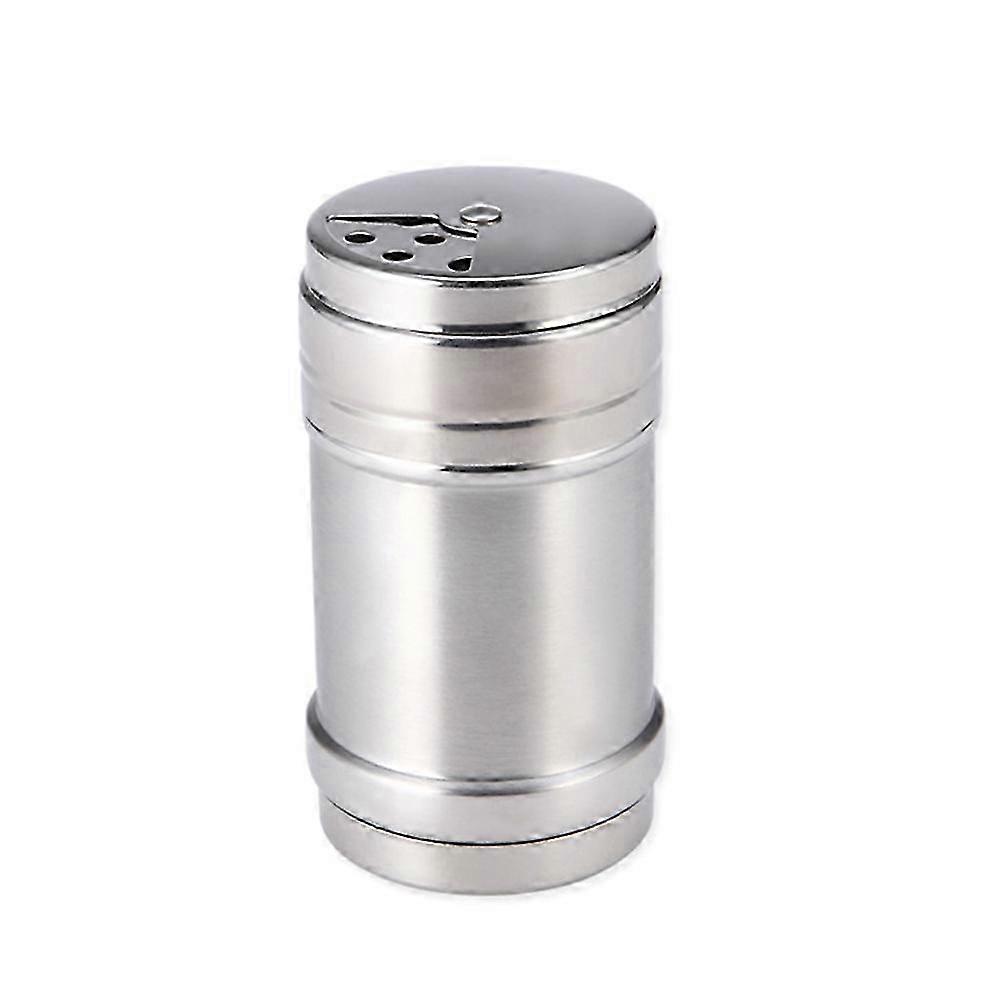 1PCStainless Steel Seasoning Can Rotatable Adjustable Spice Shaker Kitchen Castor for Salt Sugar Pep