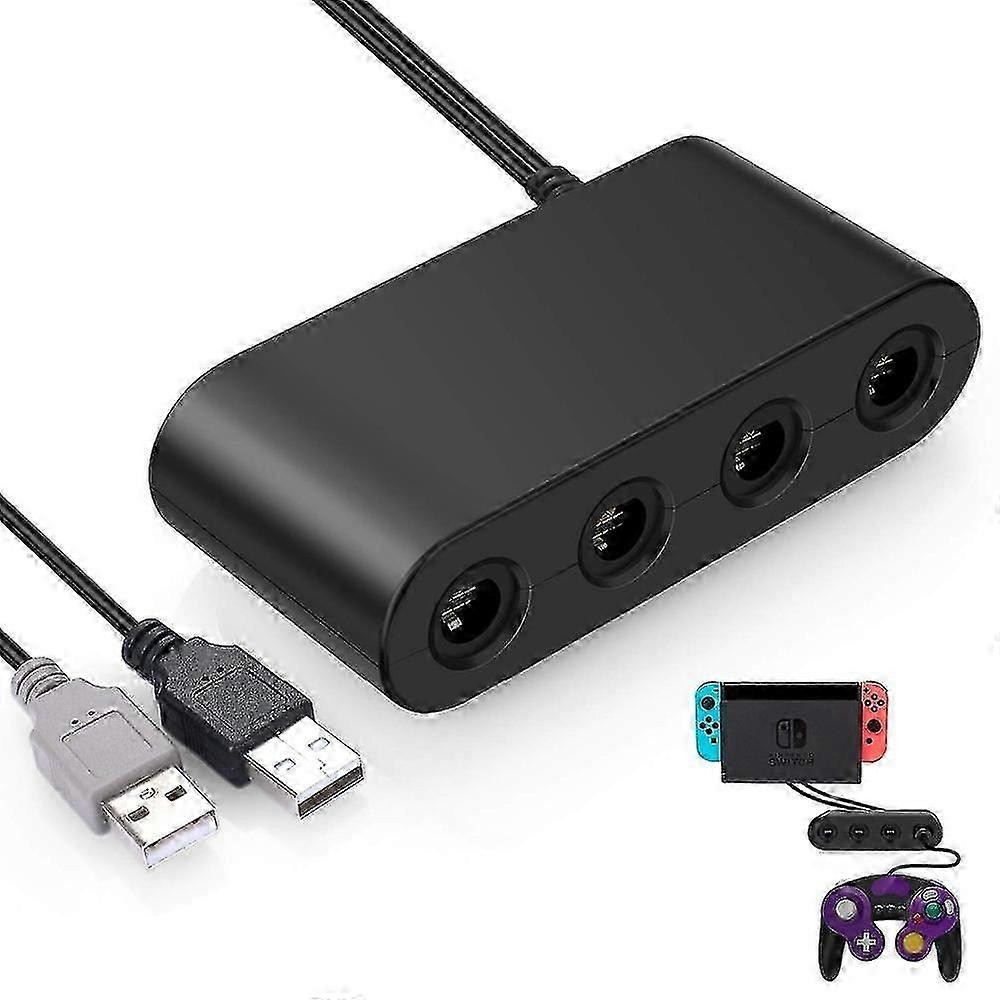 Adaptador de controlador. Super Smash Bros para Switch Game-cube Adapter para Wii U, PC. Soporte Turbo y vibraciones Características