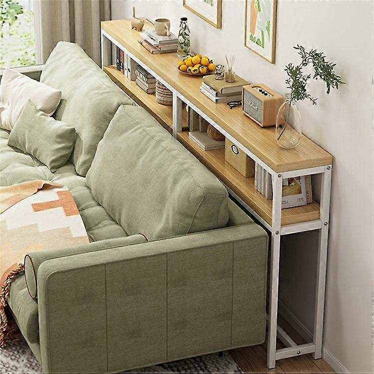 100x20cmナロースペースセーバー収納ラックソファベッドサイドウォールギャップデュアルレイヤーオーガナイザーシェルフ