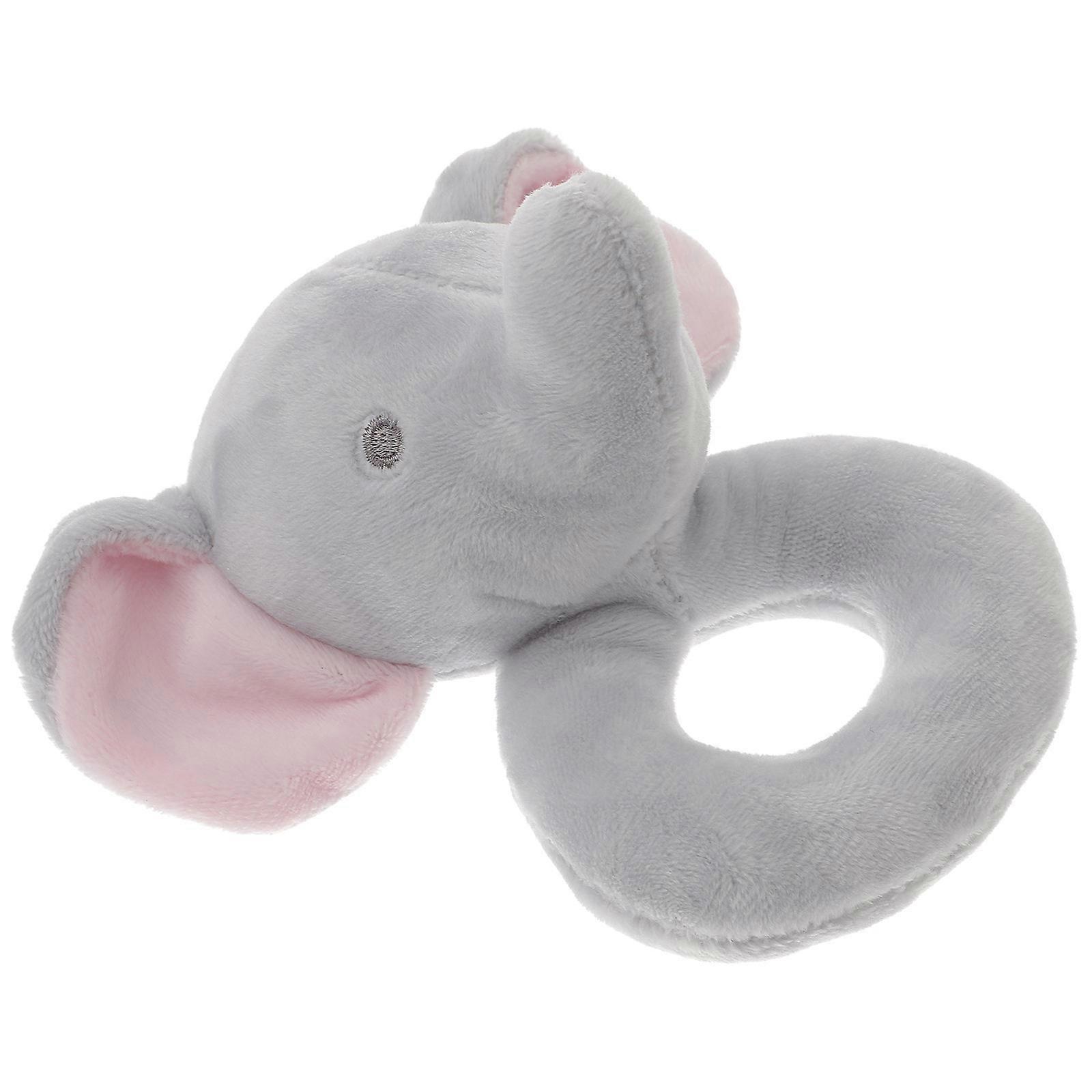 Soft Plush Stuffed Elephant Rattle for Newborns – Soothing Sound & Bright Colors to Stimulate Senses