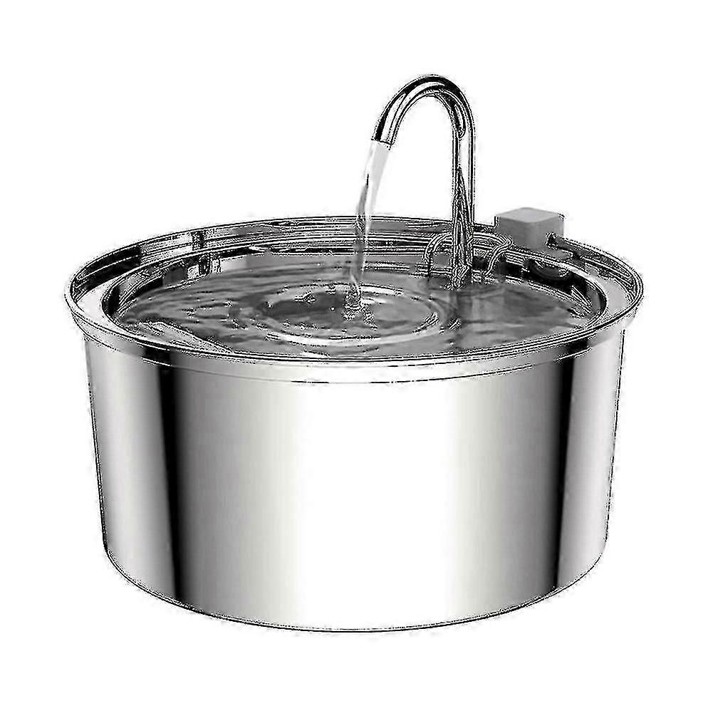 猫の水噴水、3.2L / 108oz自動ステンレス鋼ペット噴水犬の水ディスペンサー