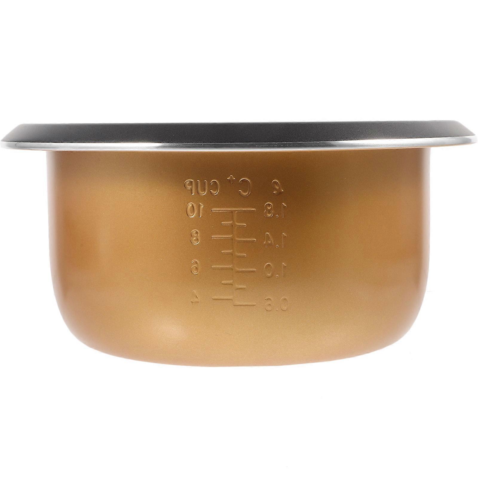 Non Stick Rice Cooker Inner Pot Replacement Liner for Cooking Rice, Soup & Cakes with Measurement Scale   Easy to Use Kitchen Accessory