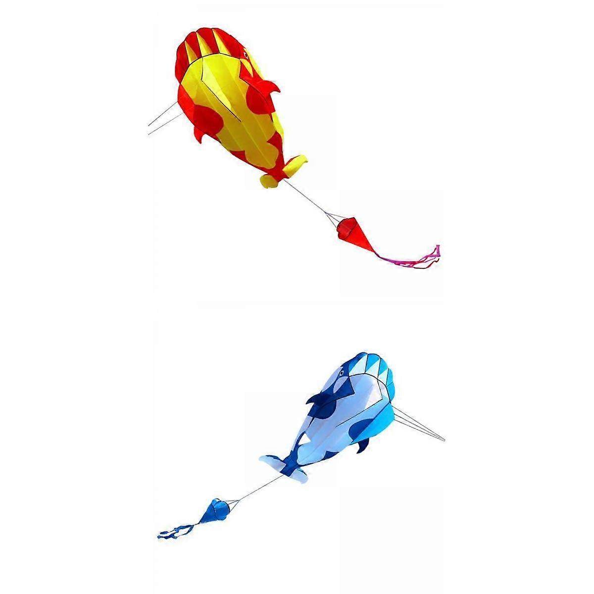 2Pcs Cartoon Frameless 3D Kite for Trip garden and beach Polyester