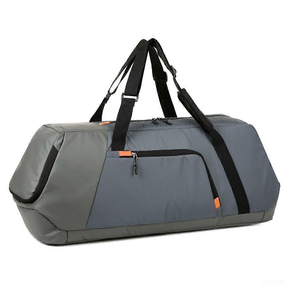Waterproof Badminton Backpack Gray with Large Capacity and Separate Shoe Compartment for Easy Organization