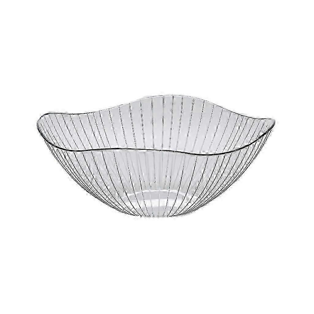 幾何学的なクリアフルーツボウル - モダンな白いスナック皿