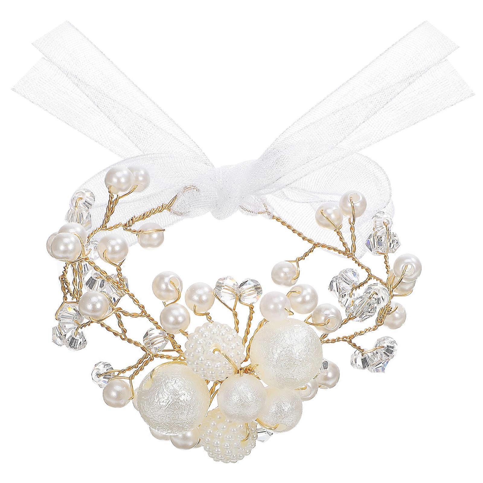 Formel begivenhed håndblomster, perle perlearmbånd til bryllupsfester