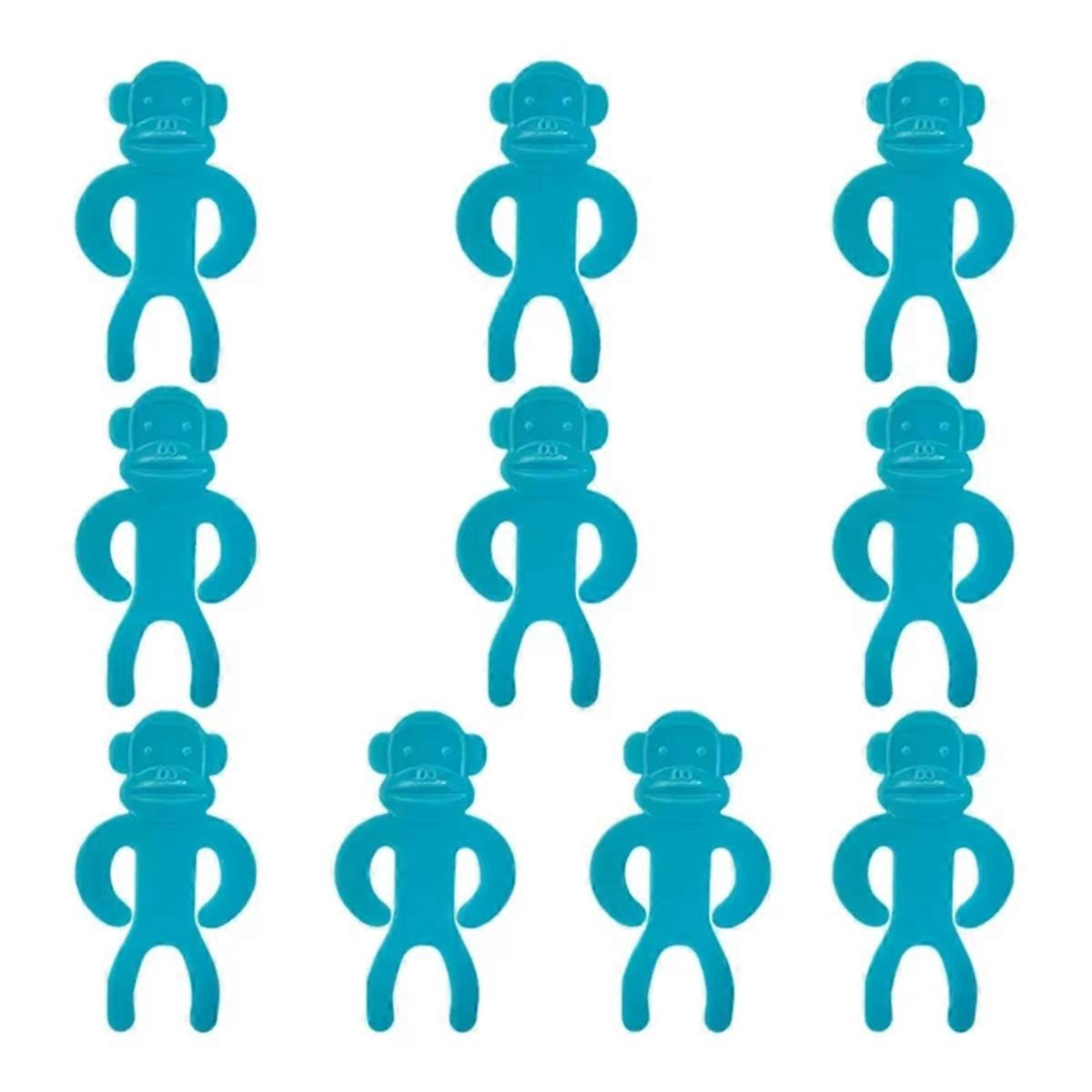 10pcs Set Reusable Multifunctional Sock Cleaning Tools Monkey Clips Colorful Sock Organizers Sorter