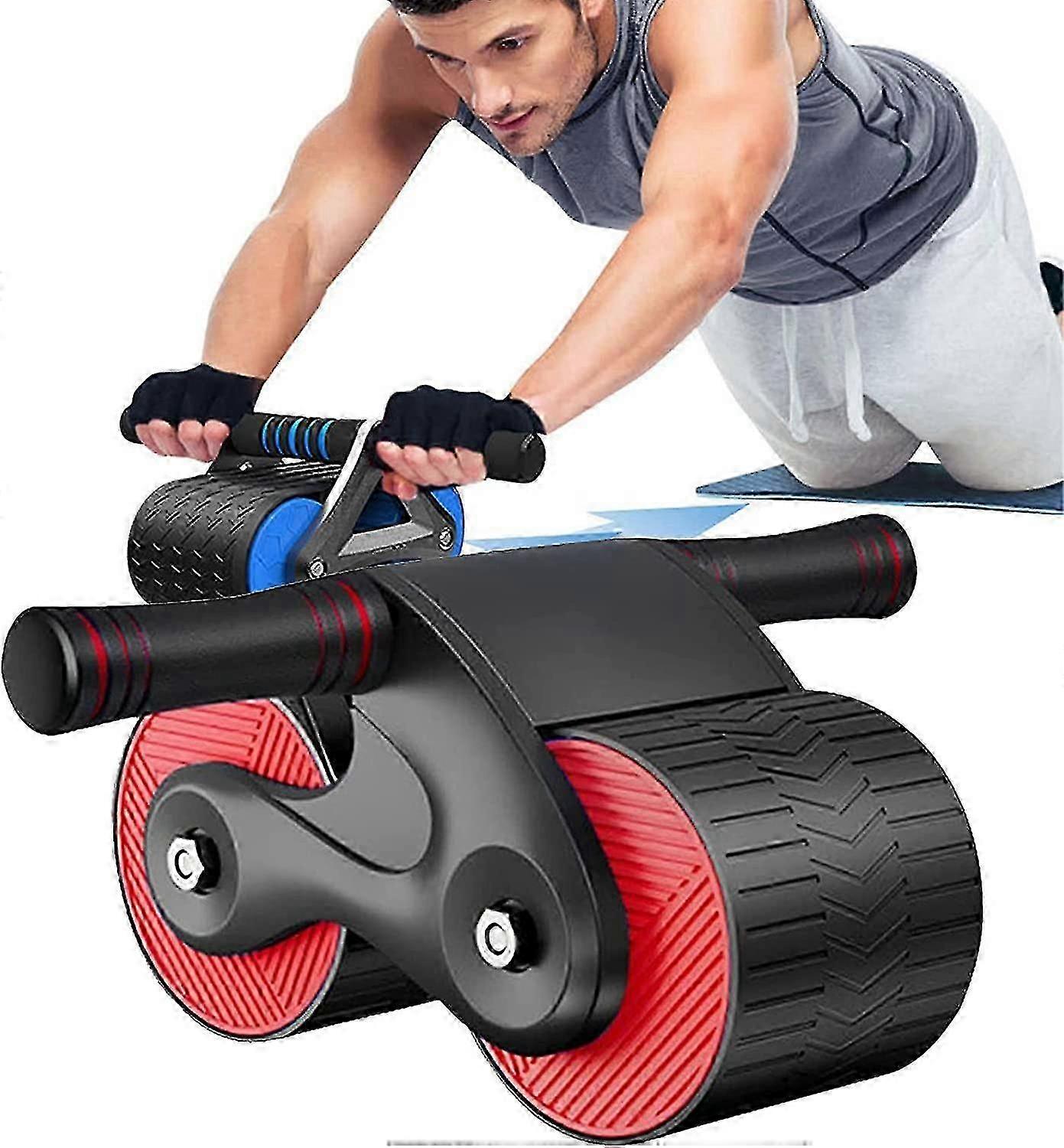 Automatic Rebound Abdominal Wheel With Mat, Roller Wheels Abdominal Exerciser For Beginners Core Workouts