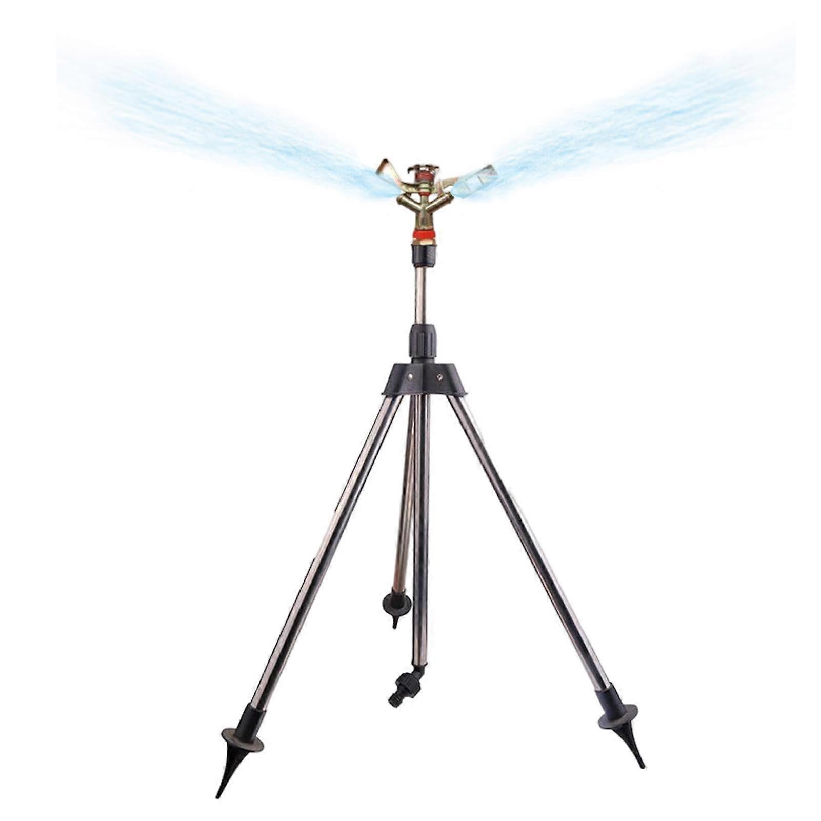 Adjustable tripod sprinkler for garden height adjustment, energysaving, large area coverage