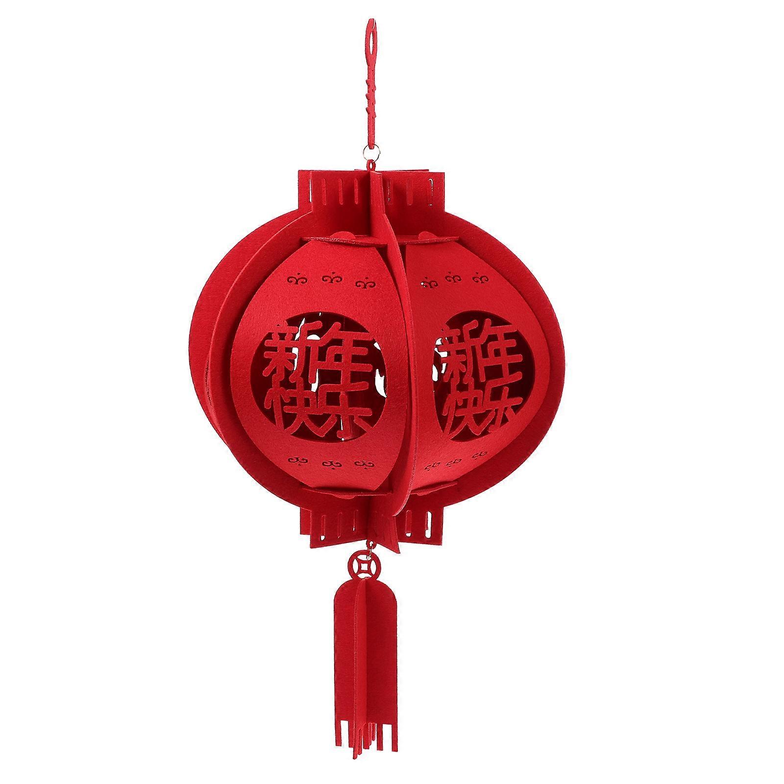 Decor Lantern Traditional Lantern Shape Wedding Felt 45X25CM Festive Atmosphere Creation 1Pack
