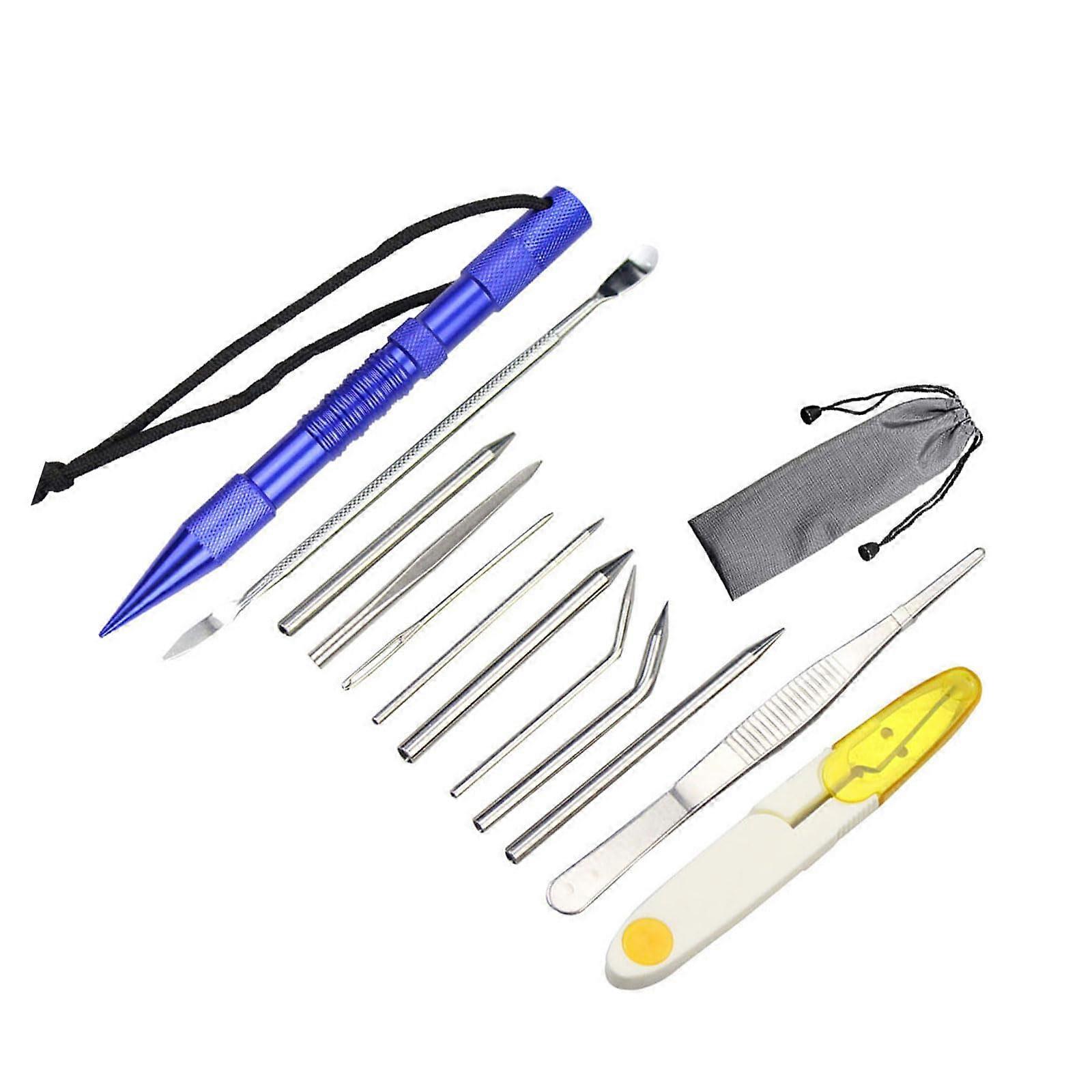 Paracord FID Knotting Tool Set Adjustable Length Straightening Braid Knot for Creative Knot blue