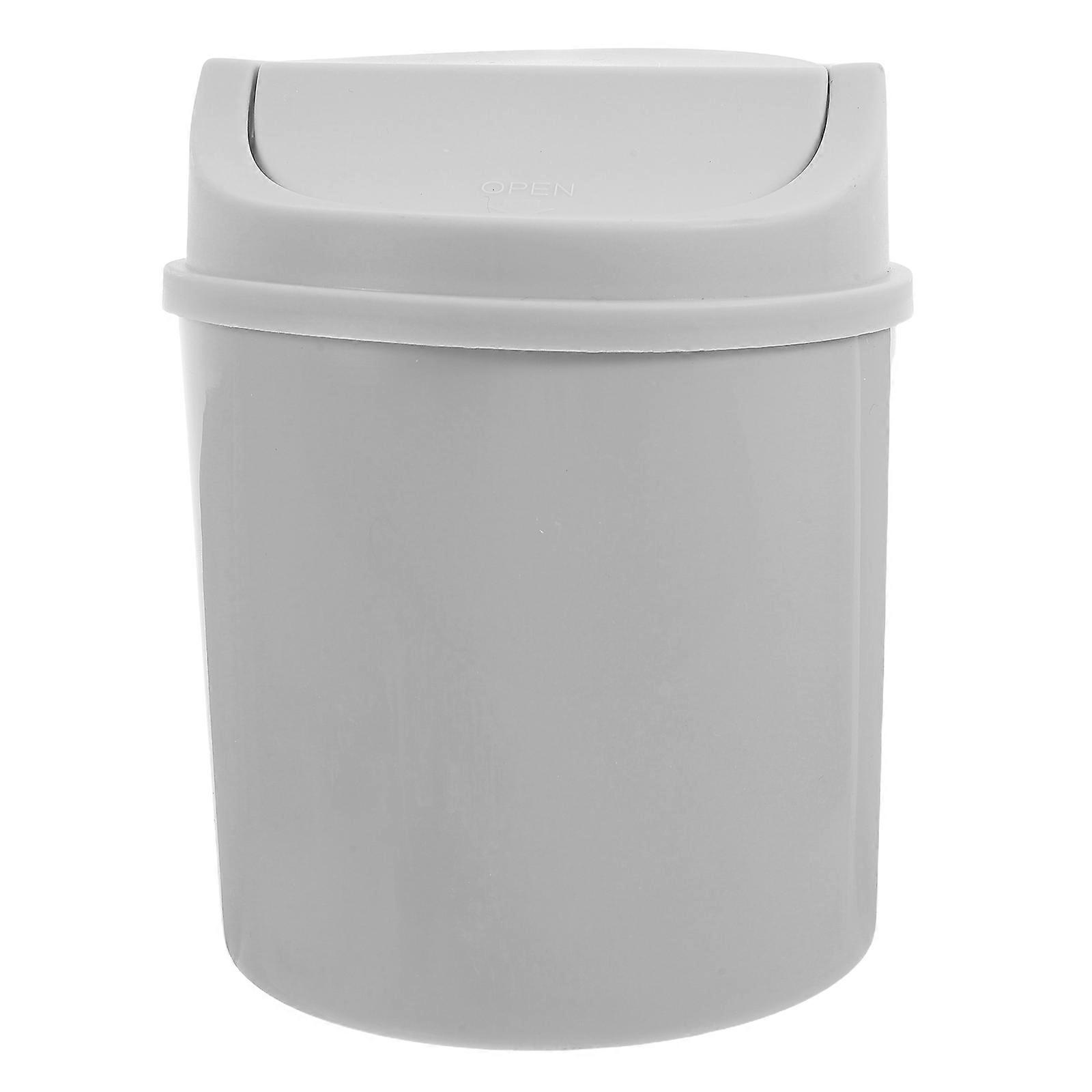 Compact Small Desk Trash Can with Rotating Lid – Mini Wastebasket for Office, Bedroom & Countertop Use – Stylish & Efficient Waste Disposal Solution